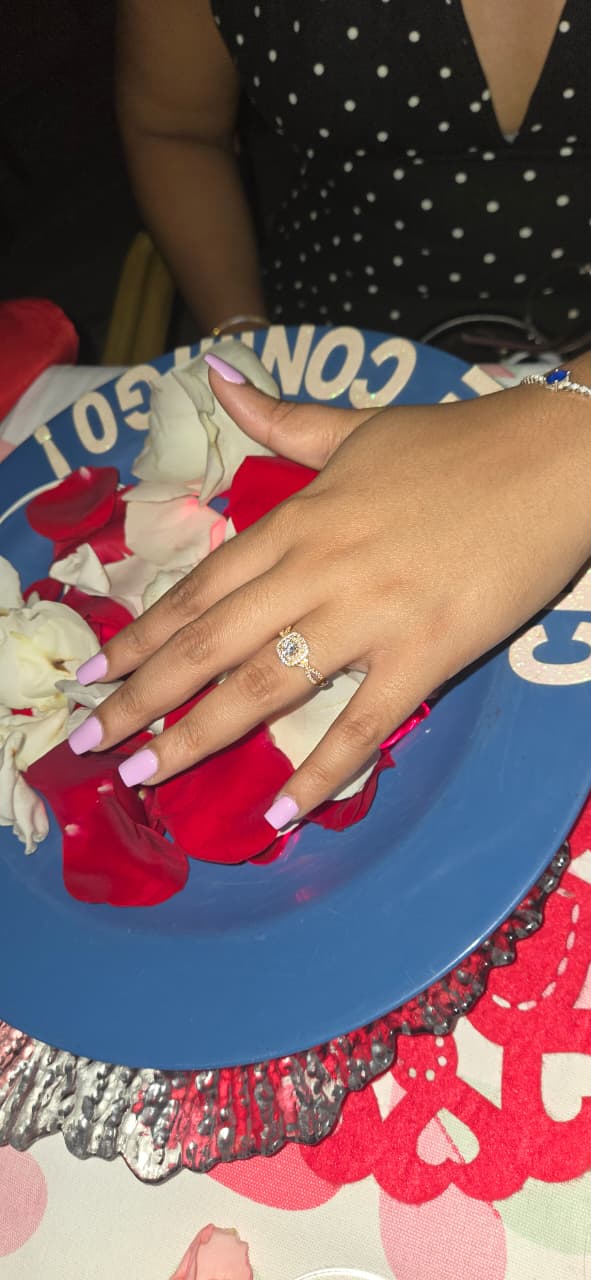 Detalle romántico de la propuesta