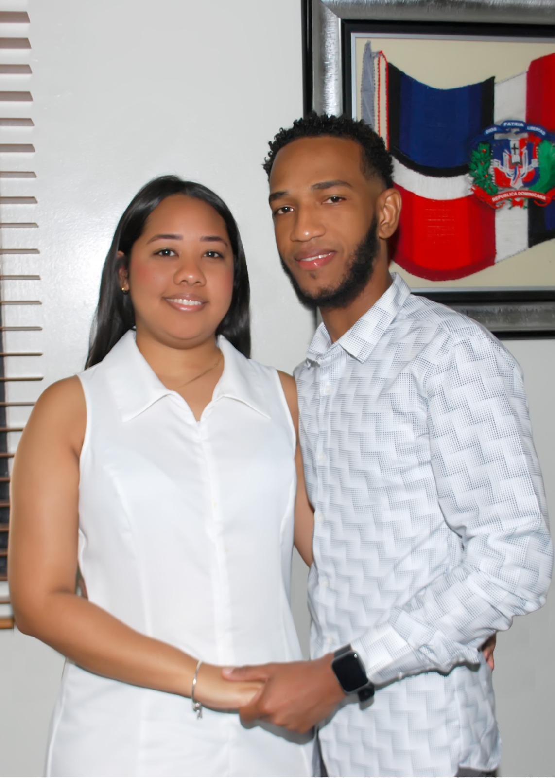 Michell y Anthony juntos el día de su boda